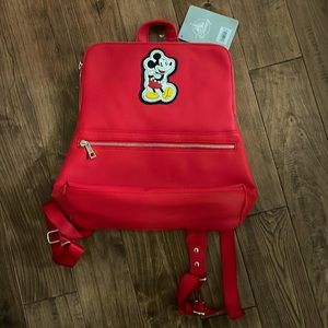 Mickey Mouse Patch Backpack in Red NWT